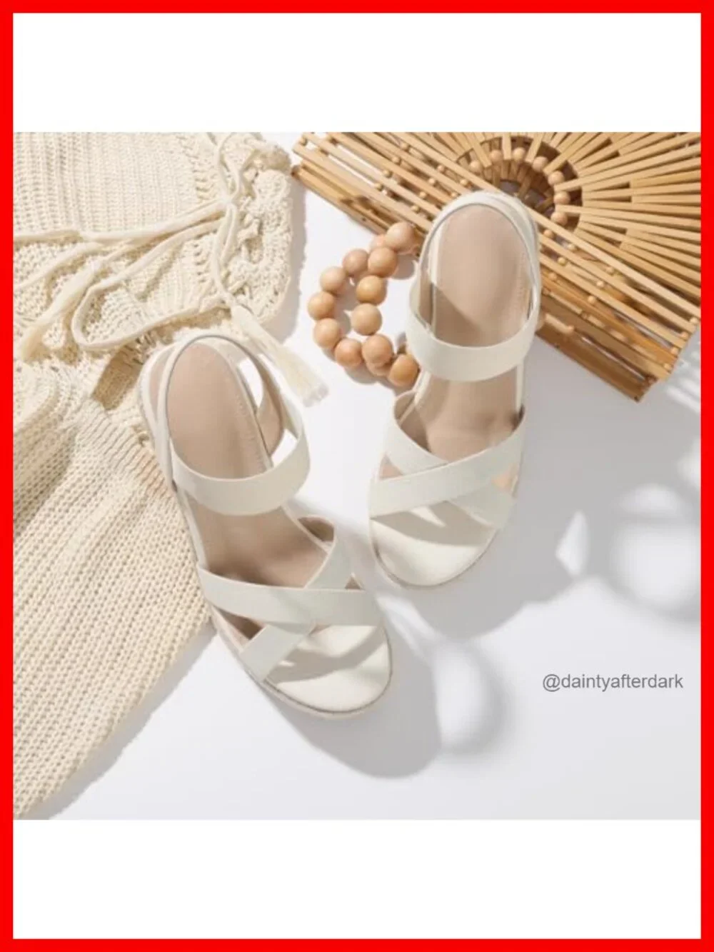 Espadrille Wedge Sandals Open Toe Platform Heels Non-Slip Summer Shoes